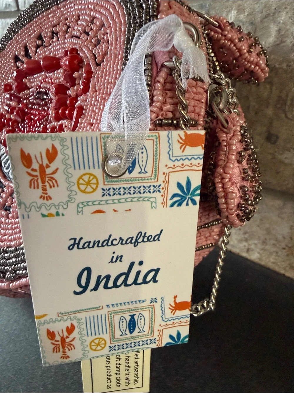 Beaded Maryland Crab Crossbody - Adorable!